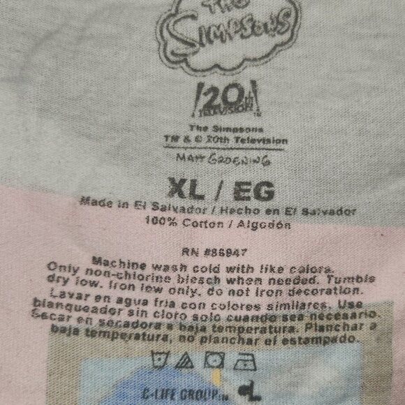White Simpsons Nice Normal Family T-Shirt, Size XL - Picture 3 of 4